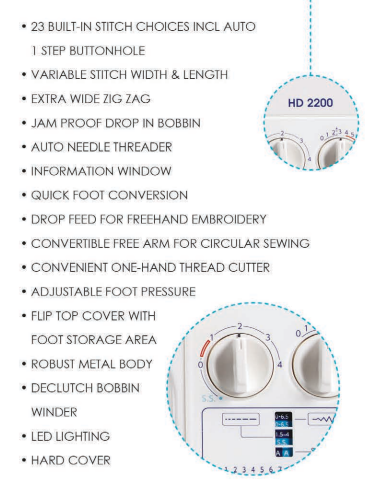 Janome HD2200 Sewing Machine - Image 3